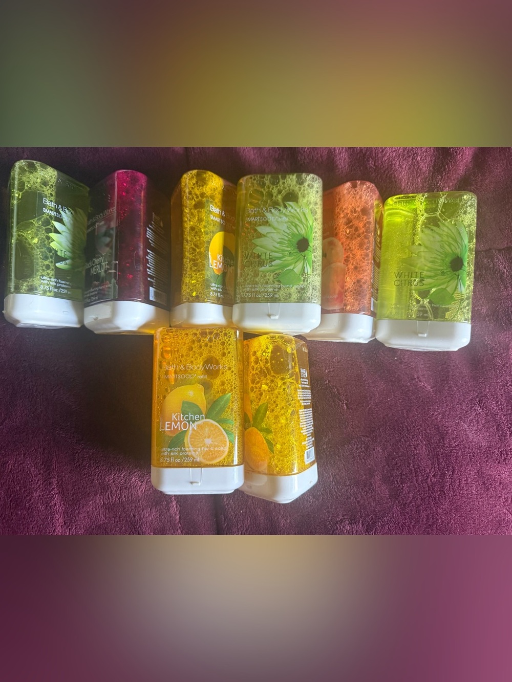 8-Bath & Body Works Yellow Kitchen Foaming Hand Soap Refills